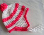 Child's white/pink twinkle hat