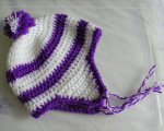 Child's white/purple twinkle hat