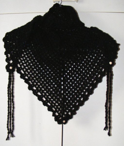 Black twinkle triangular scarf